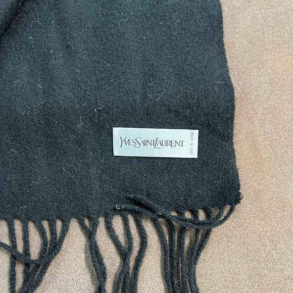 Yves Saint Laurent Wool & Cashmere Scarf 90% Wool 10% Cashmere Brand New Unisex - Picture 7 of 10